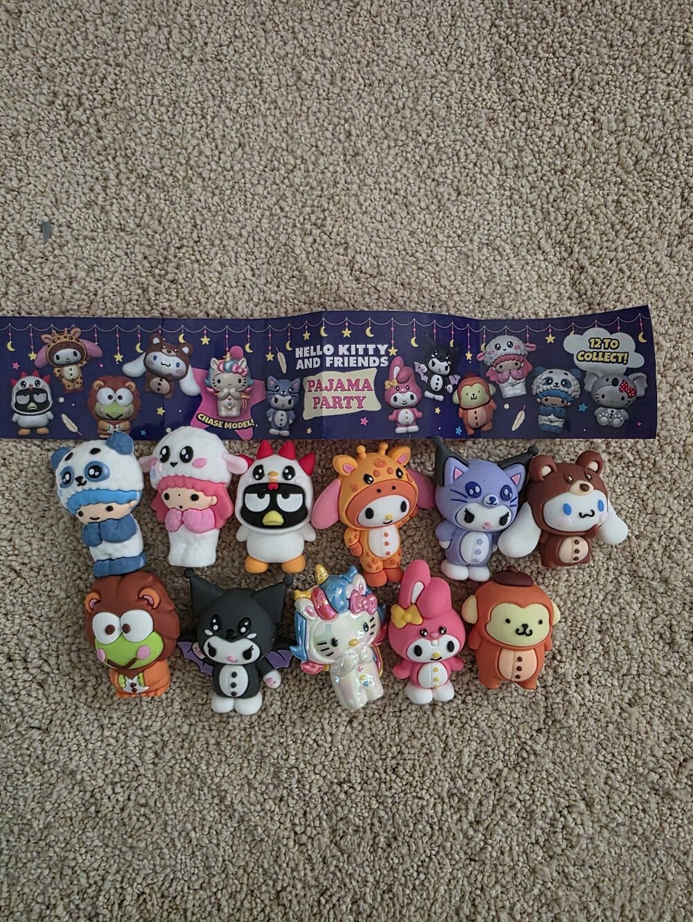 Hello Kitty and Friends Pajama Party Blind Box Figure Set Of 11